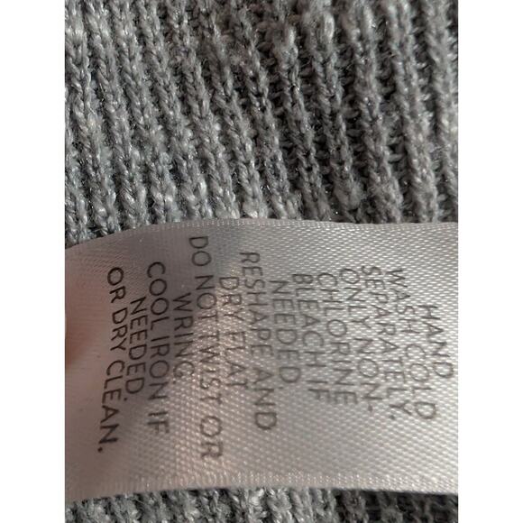J. JILL Women's Cotton Acrylic Sweater Open Cardigan Gray Petite Size Medium PM - Picture 8 of 14